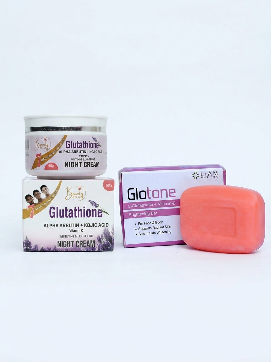 Glutathione Night Cream & Glutathione Soap Deal