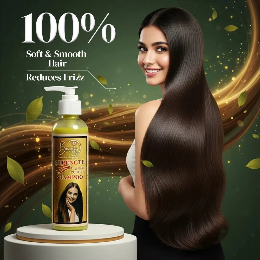 Strength & Fall Control Shampoo: B5 + Biotin, 95% Less Hair Fall